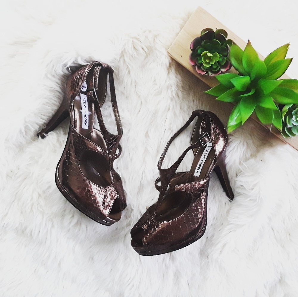 Steve Madden | Eclips Snake Skin Print Hee…